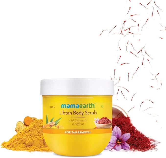 Mamaearth Ubtan Body Scrub with Turmeric & Saffron for Tan Removal - 200 g - Image 2